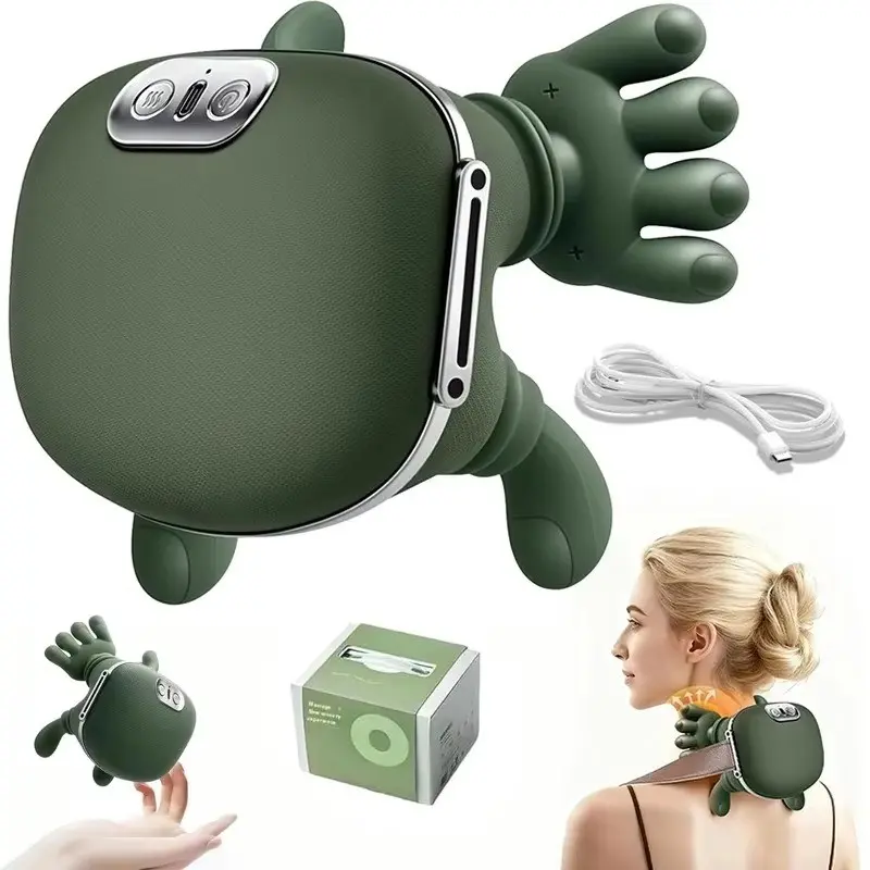Novel Bionic Finger Neck Shoulder Massager, Wireless Neck Massage, Traps Muscle Kneading, Body Back Hand Massage, Brushless Motor