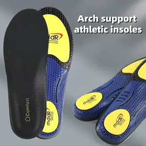 Orthotic Arch Support Insoles with Leather Material, Deep Heel Cup & Shock Absorption Inserts for Daily & Sports Use