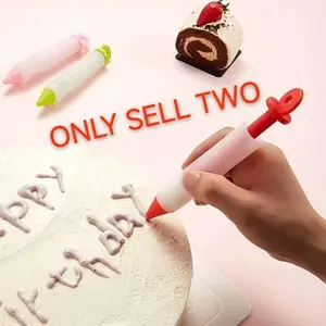 4-Head Piping Tips Set, Creative Baking Tools, Cream Piping Nozzles, DIY Cookies Cake Biscuits Writing Kit, 2pcs
