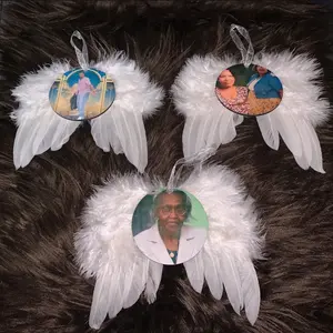 Sublimation Angel Wing keepsake Ornaments Decor Hanging