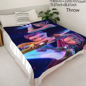 1pc-K-Pop Demon Hunter Blanket, Perfect for Daily Use, Sofa Decor, Bed Cover, Ideal Gift for K-Pop Fans