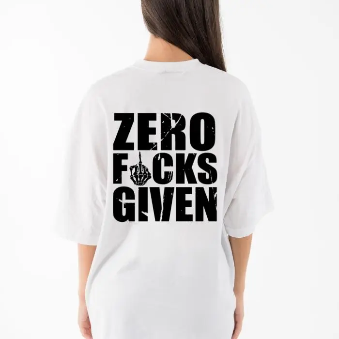 Zero Cares Given Funny Women’s Graphic T-Shirt, Sweatshirt & Hoodie, Savage Attitude Statement Shirt