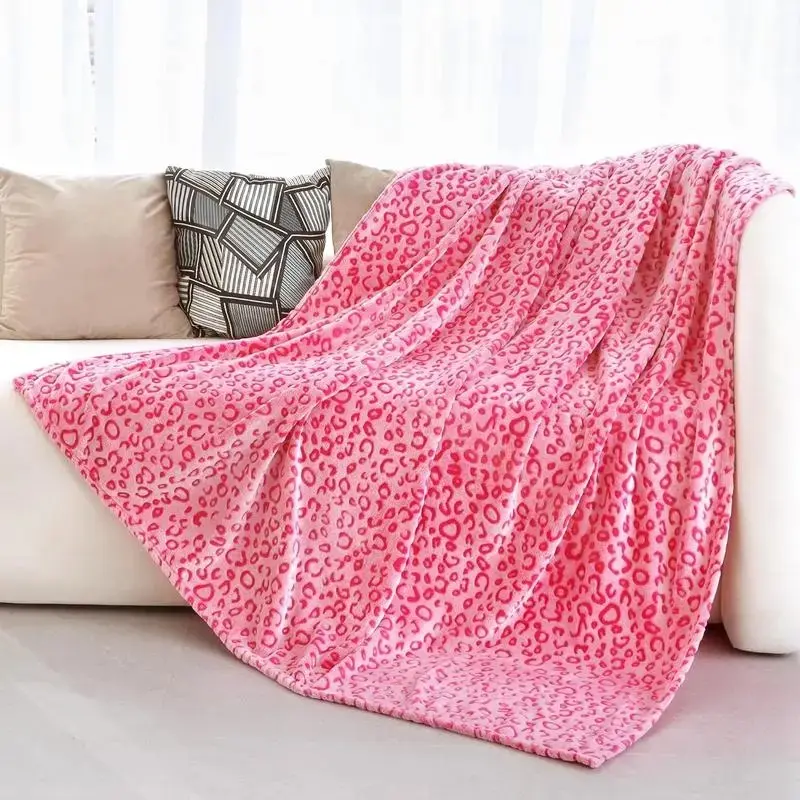 Modern Leopard Zebra Pattern Flannel Fleece Sofa Blanket, Soft Warm Bed Couch Throw Available , Chic Bedroom Decor Accessory, Perfect Christmas Decor & Holiday Gift
