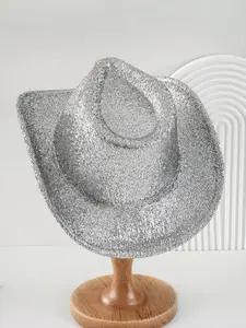 One western cowboy hat, men's cowboy hat, women's cowboy hat, wide-brimmed cowgirl hat, suitable for outdoor activities, parades, bonfire parties, cowboy parties, beaches, bars, bachelor parties, role-playing, stage performances, Halloween, Christmas, Tha