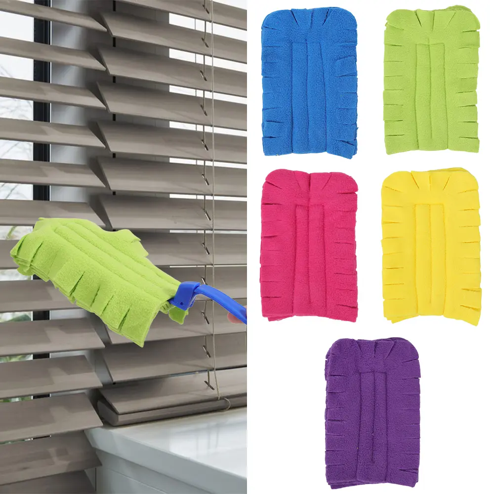 12 pcs Reusable Duster Refills 360° Washable Duster Pads Washable Heavy Duty Duster Pads Cleaning Pads Tools for Fan, Window, Furniture, Floor