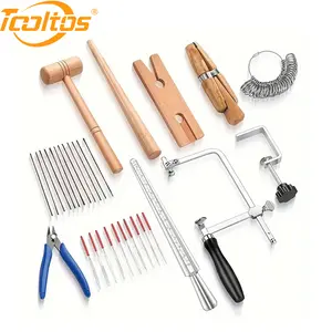 11-Piece Jewelry Making Tool Set, Side Cutting Pliers with Ring Sizer and Saw Frame