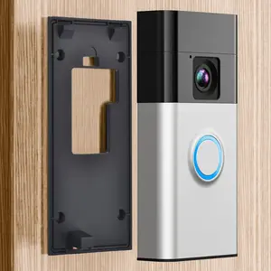 Adhesive Video Doorbell Mount for Ring  Doorbell(2024 Release) No Drilling Camera Door Mounting Holder Bracket Accessories for Apartments Office Houses (Black)