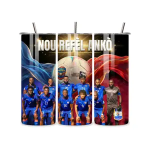 Haitian World Cup 2026 Tumbler 20 oz - Official Team Edition with Nouréfèl Ankò Design and Team Photo Bottle Drinkware Water Bottles Mug Washable Portable Reusable