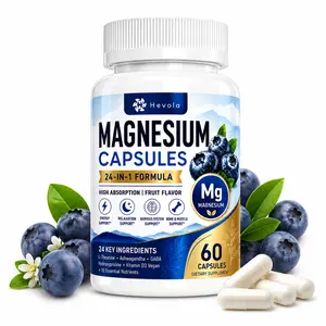 Magnesium Complex 24-in-1 Capsules – Sleep Support & Stress Relief Supplement with L-Theanine, Ashwagandha, GABA, 5-HTP, Vitamin D3 & B6, Mood & Cognitive Health Support, Vegan, Non-GMO, 2 Capsules Daily