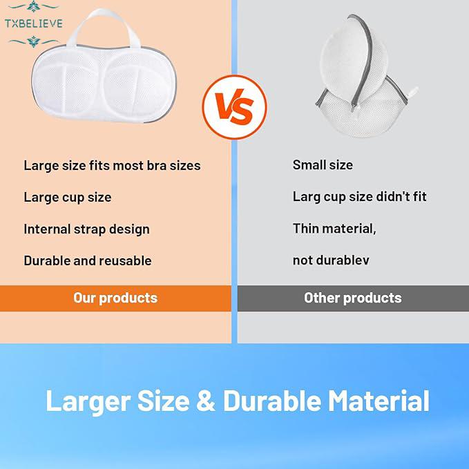 Home bra laundry bag, spherical protective laundry bag, suitable for machine washing, anti-deformation bra bag (Blue/Grey)