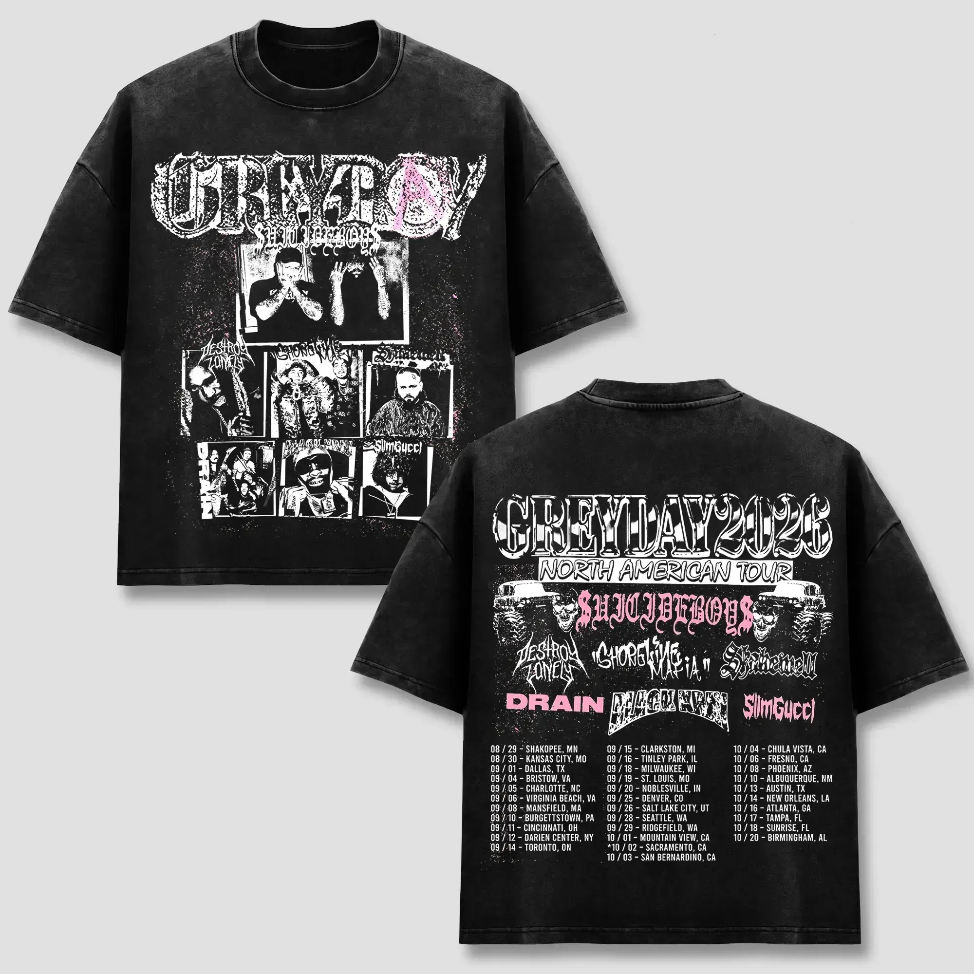 [FREE SHIP] Comfort Colors Greyday 2026 T-Shirt, Grey Day 2026 North American Tour Tee, G59 Destroy Lonely Graphic Top, Retro Hip Hop Rap Merch