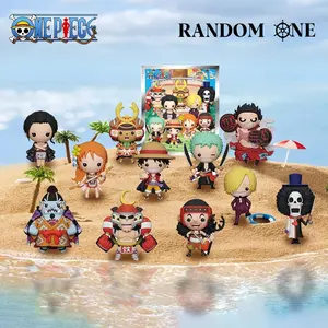 One Piece Officially Licensed Random One Mystery Blind Box Blind Bags Series Monkey D. Luffy Zoro Namy Zoro Sanji 3D Anime Keychain Keyring Accessory Collectible Bag Hangings Wallet Backpack Decoration Christmas Gift