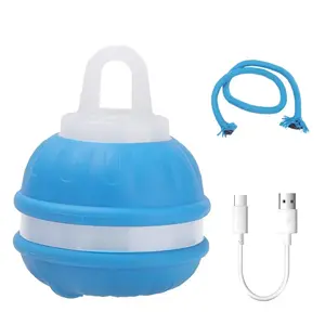 Cat Dog Interactive Ball Toy Automatic Rolling Ball Faux Tail Rechargeable Smart Pet Electric Toy Dog Cat Training Imitate Mouse NONE