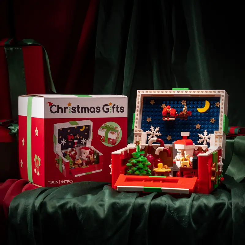 Christmas Countdown Calendar Construction Brick Toy Set - 947 Pieces, Unisex Fantasy & Sci-Fi Collectibles (Santa, Nutcracker, Christmas Tree), STEM Crafting Learning Kit, deco&learn, Indoor House Decoration, Holiday Gifts for Adults