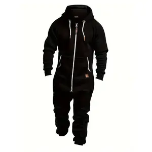 Fall/Winter Men's Hooded Fleece Onesie for Fashion and Casual Clothingdandy