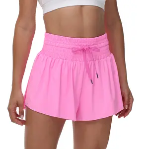 High-Waisted Flowy Running Shorts for Women Gym Yoga Athletic Workout Active Wear Tennis Skirt Skort with Pockets Butterfly Sweat Pants Spandex Cheer Skort Teen Girls Cute Trendy Clothes Summer