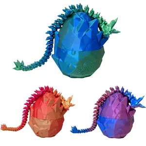 A unique 3D-printed articulated dragon egg with exquisite crystal-like details — contains a fully posable dragon figure inside. Perfect for collectors, fantasy lovers, and one-of-a-kind gifts.