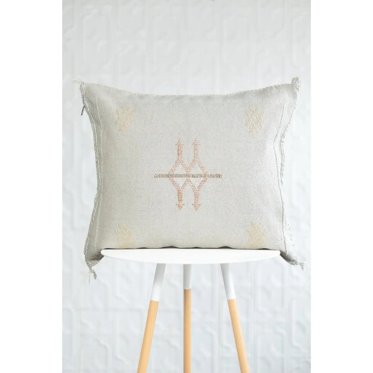 Linen Color Moroccan Sabra Cactus Silk Pillow - 165