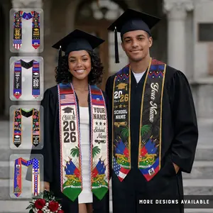Personalized Haitians American Flag Graduation Sash 2026, Haiti Graduation Stole Custom, Haitians Graduation Sash 2026, Graduation Gifts