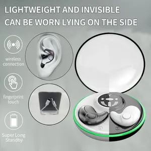 【2025 China Wireless Earbuds Top Rating】Ultra-Thin Sleep Wireless Earbuds, Bluetooth 5.4, HD High-Fidelity Sound, Compatible with iOS and Android, Comfortable for Sleep. Unisex Ultra-Thin Wireless Earbuds