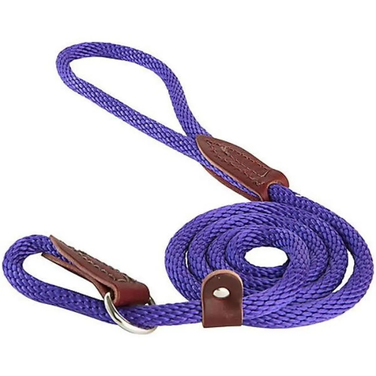 212 MAIN Latigo Leather Dog Rope Walking Leashes - 6 ft British Style, Slip Loop Design, Easy-Use, Pack of 3 Basic Leads, Walking Leash Basic Leads
