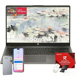 HP 255 G10 Laptop for Business or Fun,AMD Ryzen 7 7730U, 16GB/32GB RAM, 512MB/1TB/2TB SSD, 15.6" Full HD, Fast Wi-Fi 6, HDMI, Type-C, Windows 11 Pro+ Copilot AI  Numeric Keypad, Webcam