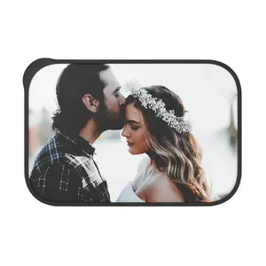 Personalized Bento Box with Utensils, Eco-Friendly Meal Prep Container, Gift for Couples, Wedding or Anniversary