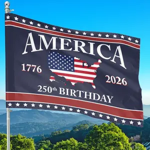 Custom Family Name Anniversary  Flag 250th Birthday Of America House Flag, 250 Years American Garden Flag, 4th Of July Flag
