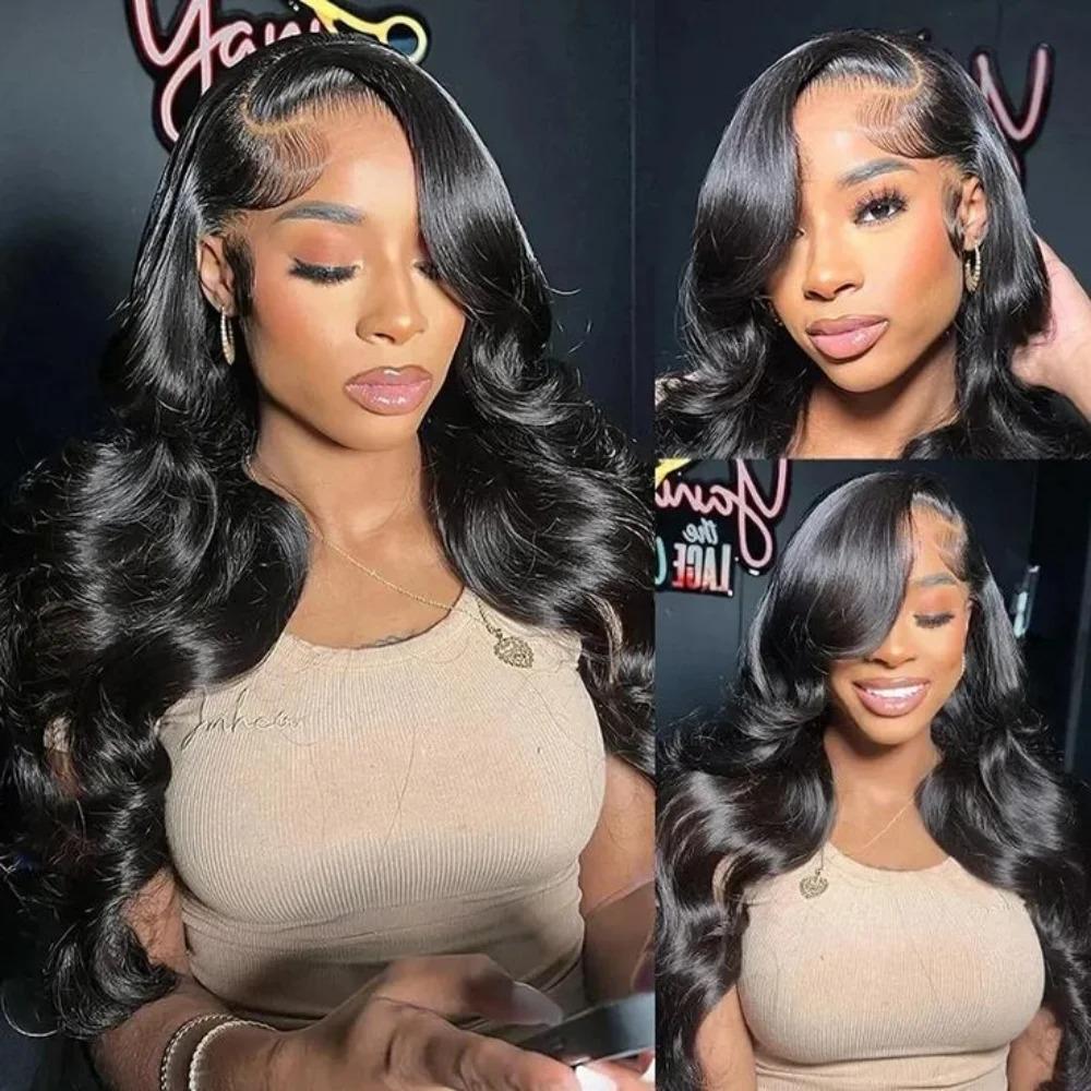 Bling Hair 6x4 9x6 Glueless Wigs Human Hair Pre Plucked Pre Cut Body Wave 13x4 13x6 Transparent Lace Front Wigs Human Hair 180% Put on And Go Glueless Wig For Black Women