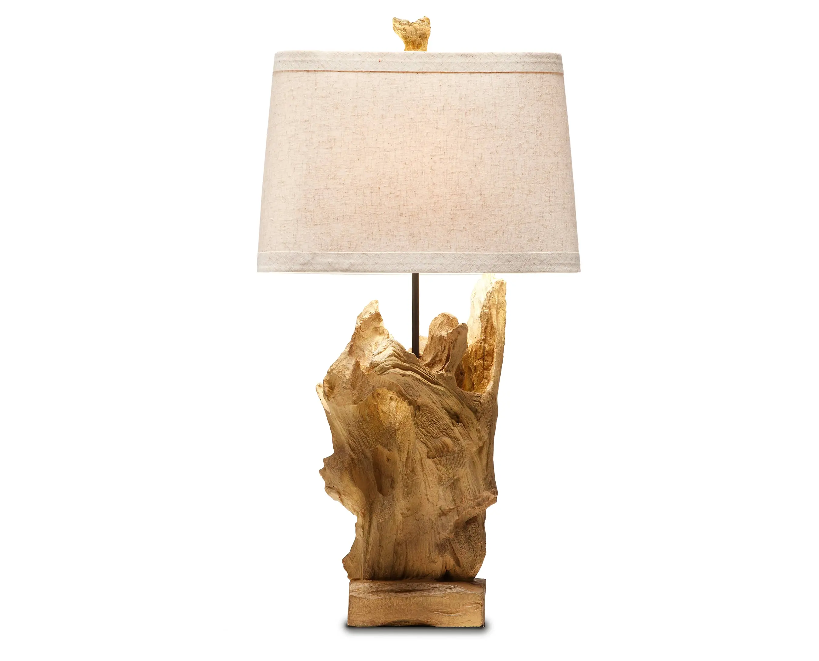 Driftwood Unique Wood Base Table Lamp, Home Décor, Living Room Office Nook