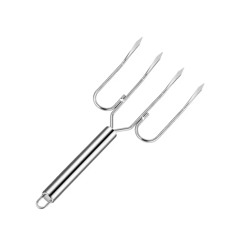 Stainless Steel Turkey Lifter Forks, Roaster Poultry Forks, Four Needle Meat Fork, Roast Lifters, Carving Fork for Thanksgiving