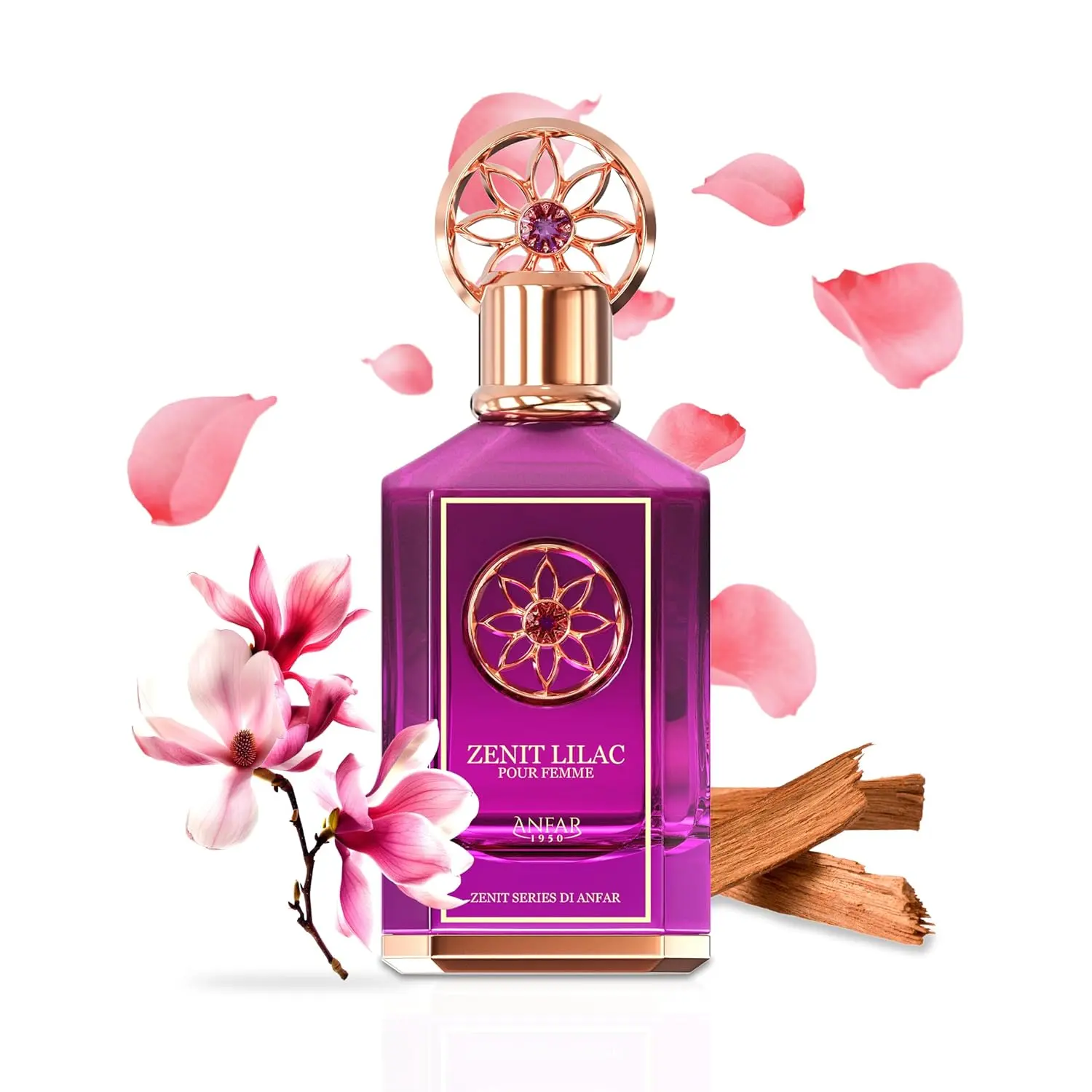 Anfar 1950 Zenit Lilac Pour Femme Extrait de Parfum 3.4 fl oz 100ML Magnolia Freesia Lily of the Valley FOR WOMEN Luxurious Floral Fragrance