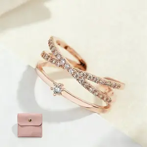 Women's Adjustable Open Cross Ring, Perfect for Dates, BFF Gifts, Parties, Gatherings & Daily Wear