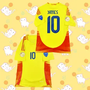 Colombia National Team 2024 Home Copa America Retro Jersey – James Rodriguez #10