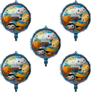 Octonauts Themed Foil spongebob Balloon Set 5ct Shimmering Kids Party favor Supplies Mighty Mojo Pack Decor ornaments 2k  birthday  party  signs