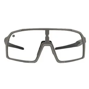 doJi Shades - Mulletia x Crossfade - Photochromic Transition Lens, Matte Gray Shield Frame, Rubberized Rear Contour, Shield, Baseball, Sport Sunglasses