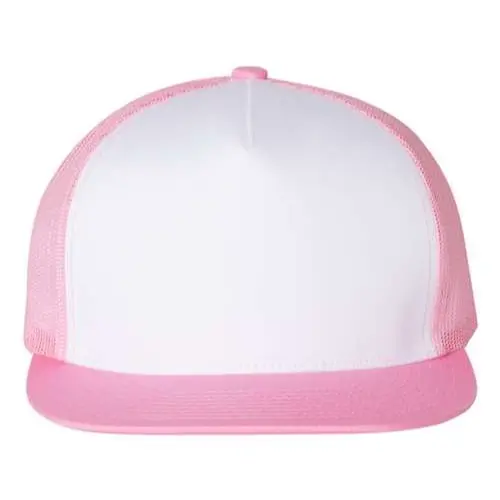 5 Panel Flatbill - White and Pink
