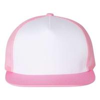 5 Panel Flatbill - White and Pink