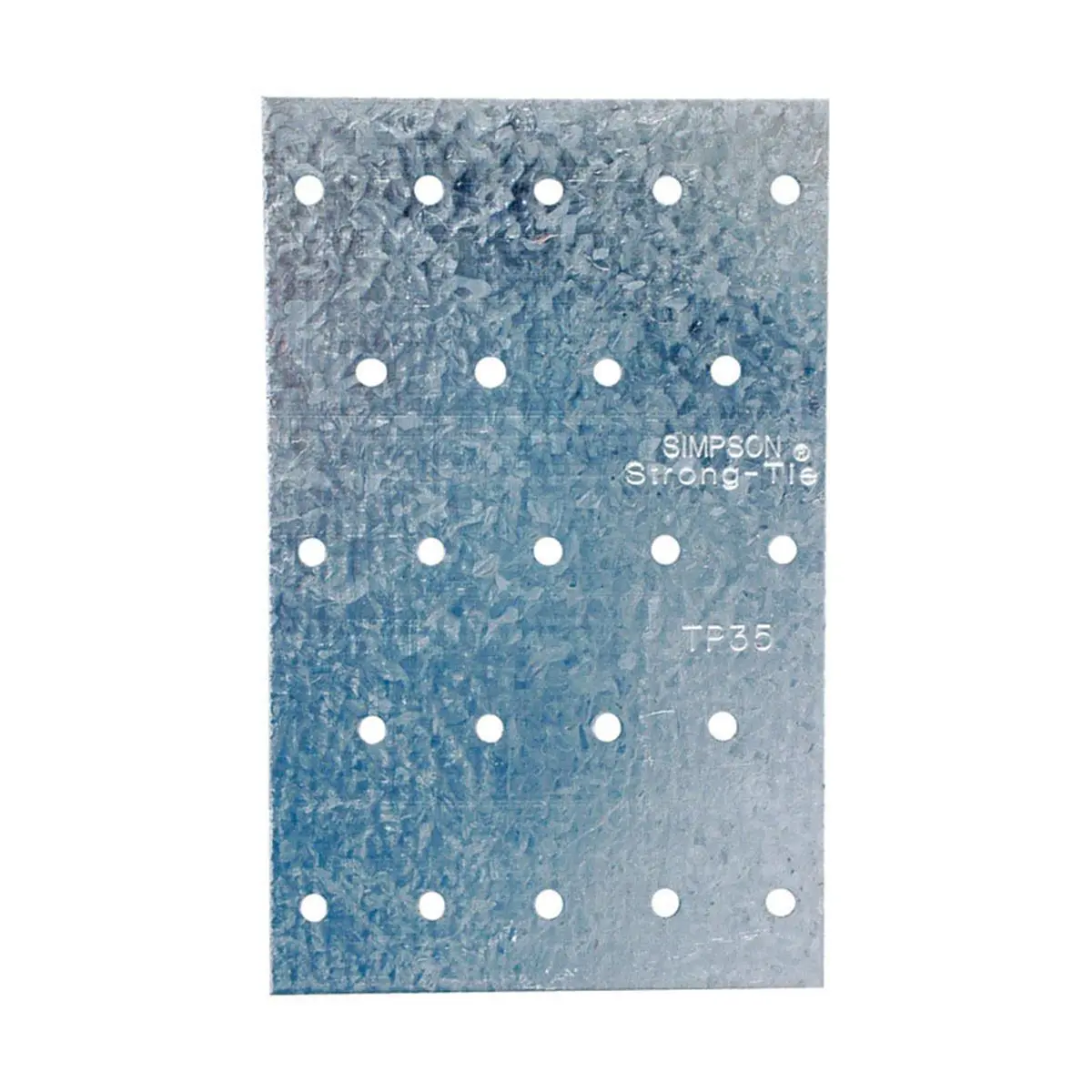 Simpson Strong-Tie 20-Gauge Galvanized Connector Plate with Staggered Nail Pattern that Resists Splitting, for Splicing and Miscellaneous Wood-to-Wood Connections, 3.12 In, Reinforcing Wood-To-Wood Connections On Flat Members