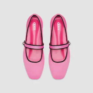 Cider [4 colors, size 6-11] Classic Faux Pearl Mary Jane Ballet Flats