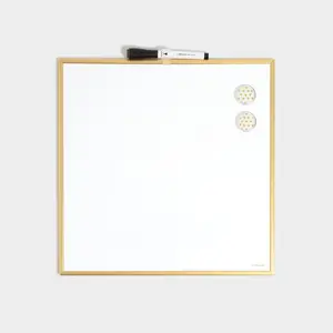 U Brands Gold Metal Frame Dry Erase Board,