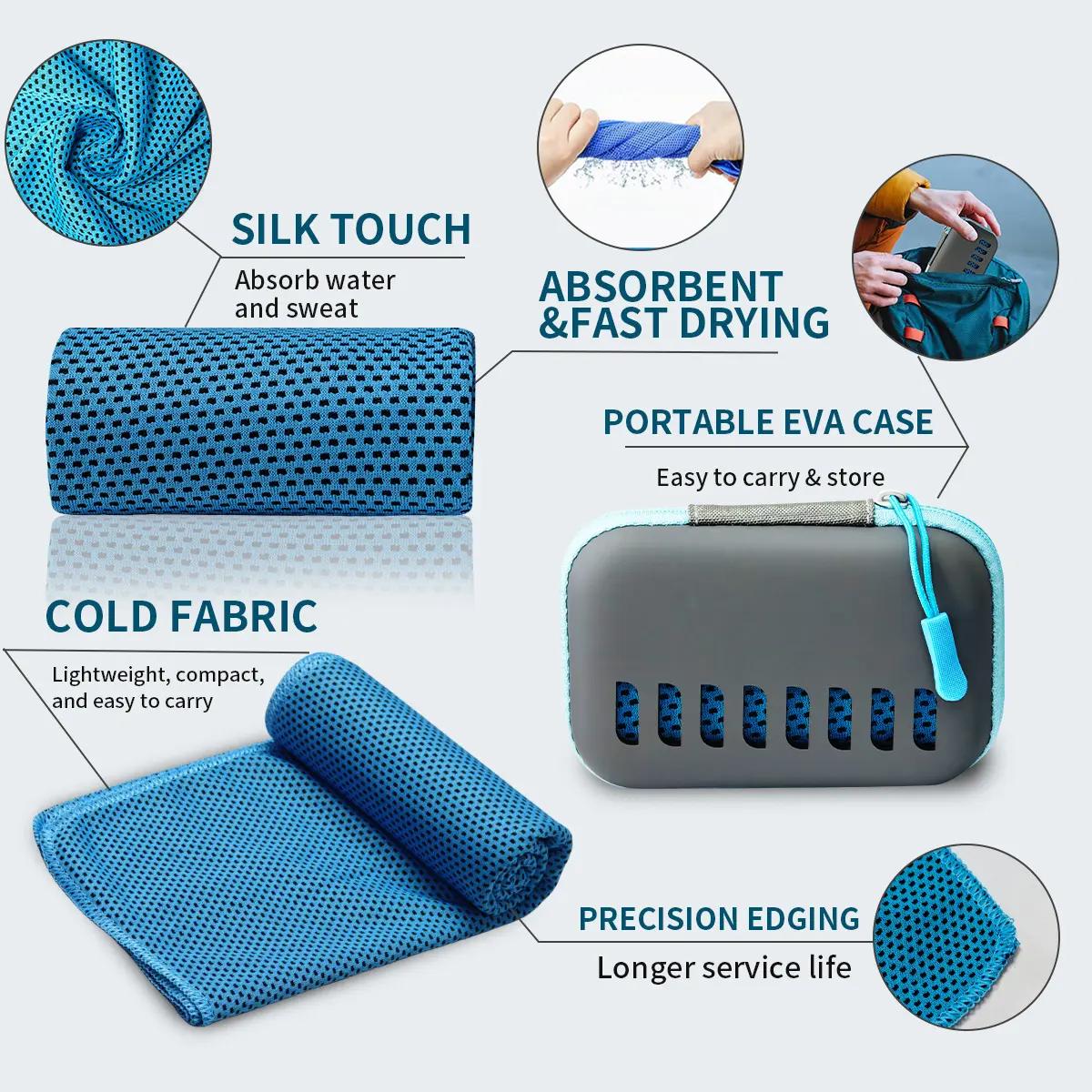 Cooling Towel with Storage Bag, Portable Travel Ice Towel, Quick Dry Towel for Sports, Gym, Hiking and Yoga, Quick Drying Towel