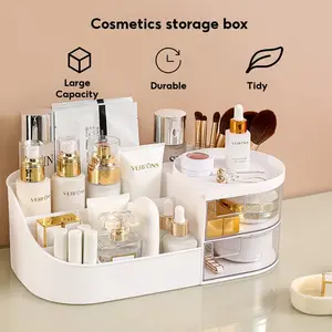 Makeup Organizer With Drawer, Pencil Holder, Girlfriend Gift Ideas, Dresser Desktop Box for Makeup Brush,  2025 Desk Accessories, Home Organizer, Room Decor, Store Perfume, Makeup Brushes, Dealsforyoudays