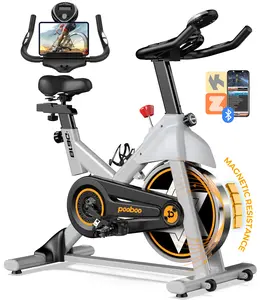 Pooboo Exercise Bike, Magnetic Indoor Cycling Bike, Home Gym Stationary Bike with Bluetooth, Comfort Seat and Ipad Holder, Silent Belt Drive