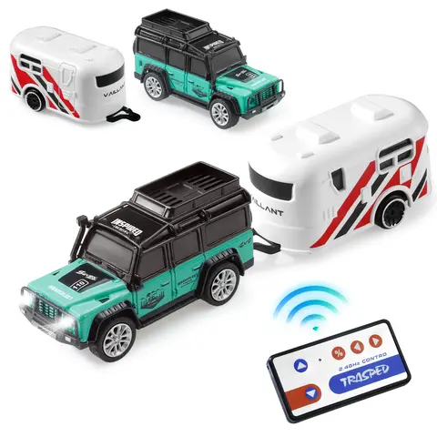 Mini RC Car – 1:64 Scale Alloy Off-Road Jeep LED Lights, USB Rechargeable Remote Control Car – Thrilling Toy for Kids Remote Controlled Vehicle Rc Model Car