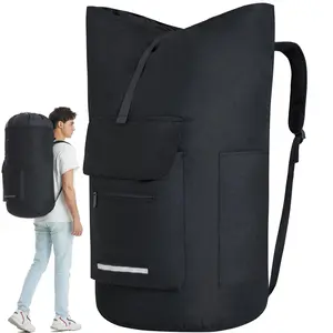 Laundry Bag Extra Large 115L, Bags Extra Large Heavy Duty,  Straps, Backpack Laundry Bag with 4 Pockets, College Bag for Dorm Room, Laundromat