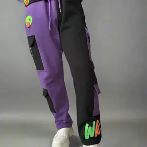 PURPLE & BLACK SWEATPANTS!