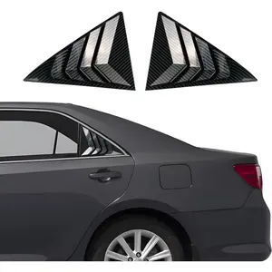 for Toyota Camry 2012 2013 2014 2015 2016 2017 Window Louvers Front Side Racing Style  ABS Window Louvers Air Vent Scoop Shades Cover Blinds Trim Exterior Accessories 2 count(Carbon Fiber)