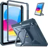 Fintie Durable Protective Heavy-Duty iPad Cover & Tablet Casing for 10.9-inch 11th Gen (A16) & 10th Gen iPad, Includes Screen Protector, 360-Degree Rotating Adjustable Stand, Shock-Absorption Dustproof Full Protection