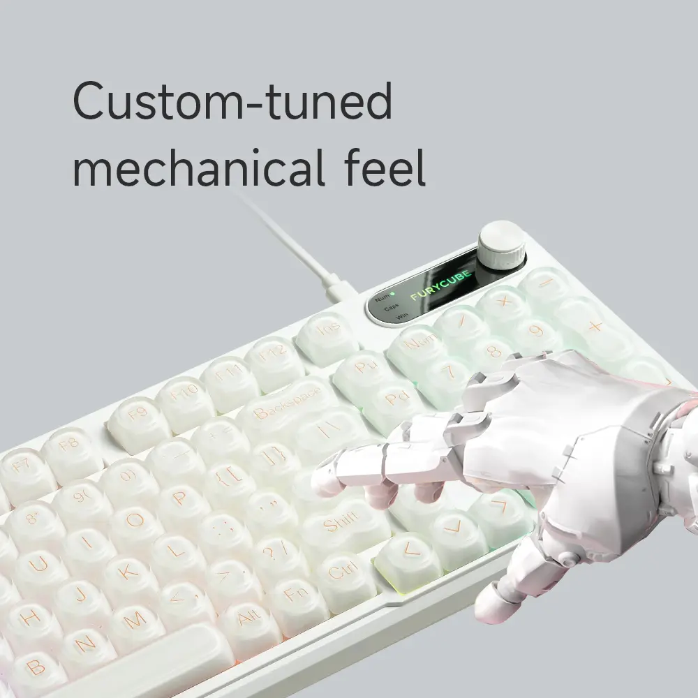 FURYCUBE IP98 Foundation Keyboard, 98 keys with knob Translucent